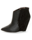 Betsey Johnson Ziah Black Leather & Suede Fringe Ankle Boots