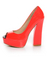Bonnibel Blooming 2 Coral Patent Peep Toe Platform Heels