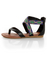 Bamboo Ashley 63 Black Beaded Gladiator Sandals