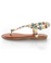 Bamboo Ashley 67 White Striped Braided Thong Sandals