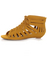 Bamboo Denisa 86 Mustard Yellow Lace-Up Cutout Sandal Booties