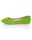 Bamboo Jump 29 Green Velvet Ruched Ballet Flats