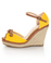 Bamboo Pinot 04 Mustard Yellow Canvas Platform Espadrille Wedges