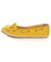 Bamboo Singing 01 Mustard Yellow Canvas Boat Shoe Skimmer Flats
