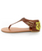 Bamboo Sloane 10 Chestnut and Neon Yellow Thong Sandals