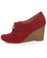 Chelsea Crew Sari Red Suede Oxford Wedges