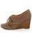 Chelsea Crew Sari Taupe Suede Oxford Wedges