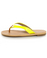 City Classified Micky Yellow Neon Patent Flip-Flop Thong Sandals