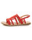 City Classified Tada Red Loopy Strapped Thong Sandals