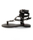 Dollhouse Jeno Black Gladiator Thong Sandals