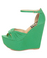 Fahrenheit Janne 06 Green Knotty Platform Wedges