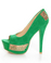 Toi et Moi Nandi 05 Green Suede Studded Platform Pumps