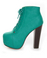 Glaze Victoria 11 Sea Green Lace-Up Platform Ankle Boots