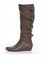 GoMax Agatha 16 Taupe Belted Knee High Boots