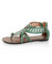 GoMax Berdine 41 Teal Cutout Cage Thong Sandals
