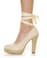 GoMax Fresh 01 Natural Crocheted Espadrille Heels