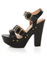 GoMax Jacqueline 16 Black Buckled Platform Heels