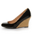 GoMax Jinger 01 Black Patent Espadrille Wedges