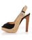 GoMax Lacy 48 Black Espadrille Slingback Peep Toe Heels