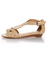 GoMax Page Boy 11 Beige Loopy Cutout Wedge Sandals
