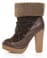 GoMax Selma 03 Brown Lace-Up Furry Cuffed Ankle Boots