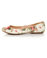 GoMax Sienna 22 Cream Floral Fabric Ballet Flats