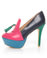 Lovely People Agnes Multi Fuchsia Color Block Loafer Pumps