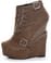 Michael Antonio Studio Mercer Taupe Triple Wedge Ankle Boots