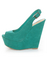 My Delicious Loco Dark Teal Slingback Platform Wedges