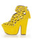 Michael Antonio Studio Gallista Yellow Velvet Cutout Platforms