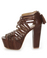 Matiko Havanna Natural Brown Super Strappy Super Platform Heels