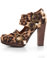Not Rated West Coast Leopard Strappy Mary Jane Heels