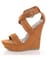 Paprika Garzon Dark Chamois Platform Wedge Sandals