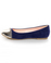 Promise Emporium Blue & Silver Cap Toe Ballet Flats