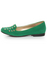 Promise Zadina Green Suede Studded Smoking Slipper Flats