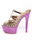 Penny Loves Kenny Dottie Gold Metallic Strappy Slide Pumps