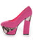 Privileged Janie Fuchsia & Snake Power Platform Heels