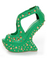Privileged Karvis Green Studded Heelless Platforms