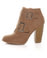 Qupid Miley 21 Camel Nubuck Buckled Ankle Boots