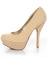 Qupid Onyx 01 Nude Velvet Party Platform Pumps