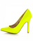 Qupid Potion 01 Neon Yellow Patent Pointed Pumps