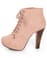 Qupid Puffin 06 Blush Pink Lace-Up Booties