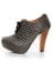 Qupid Puffin 28 Black/Beige Knit Lace-Up Ankle Booties