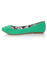 Qupid Thesis 147 Sea Green Suede Ruched Ballet Flats