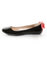 Qupid Thesis 153 Black Patent Back Bow Ballet Flats
