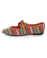 Restricted Maya Orange Guatemala Stripe Lace-Up Flats