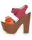 Report Signature Bruner Coral Color Block Platform Sandals
