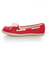 Soda Beside Red Linen Deck Shoe Flats