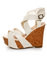 Soda Effect Off White Strapped-In Mega Platform Wedges