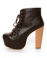 Shoe Republic LA Step Brown Lace-Up Platform Ankle Boots